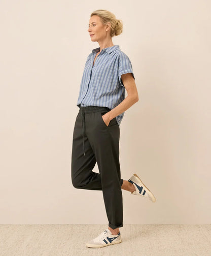 clearance daily twill ultra-high rise tapered pant