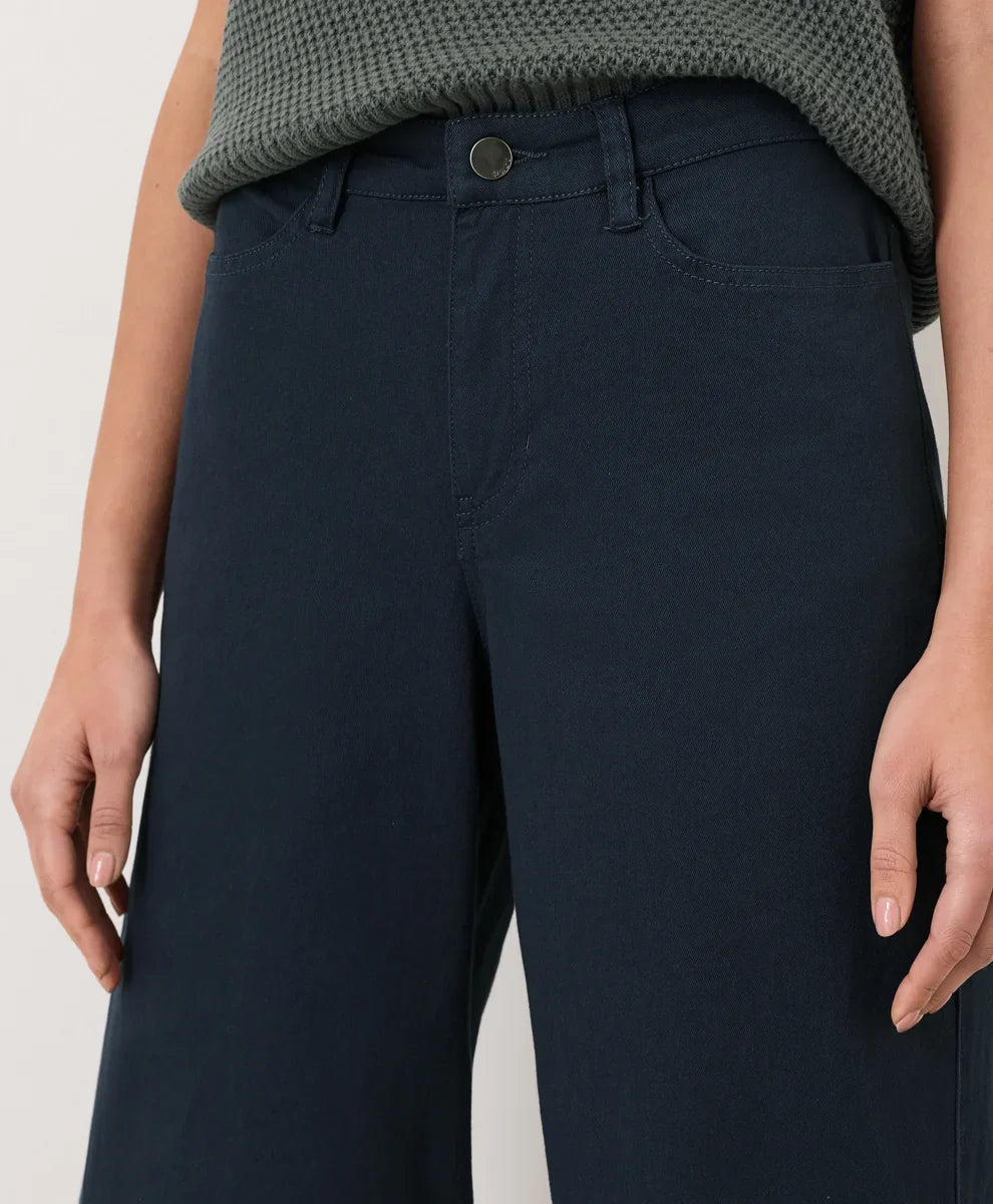 clearance stretch twill wide leg pant