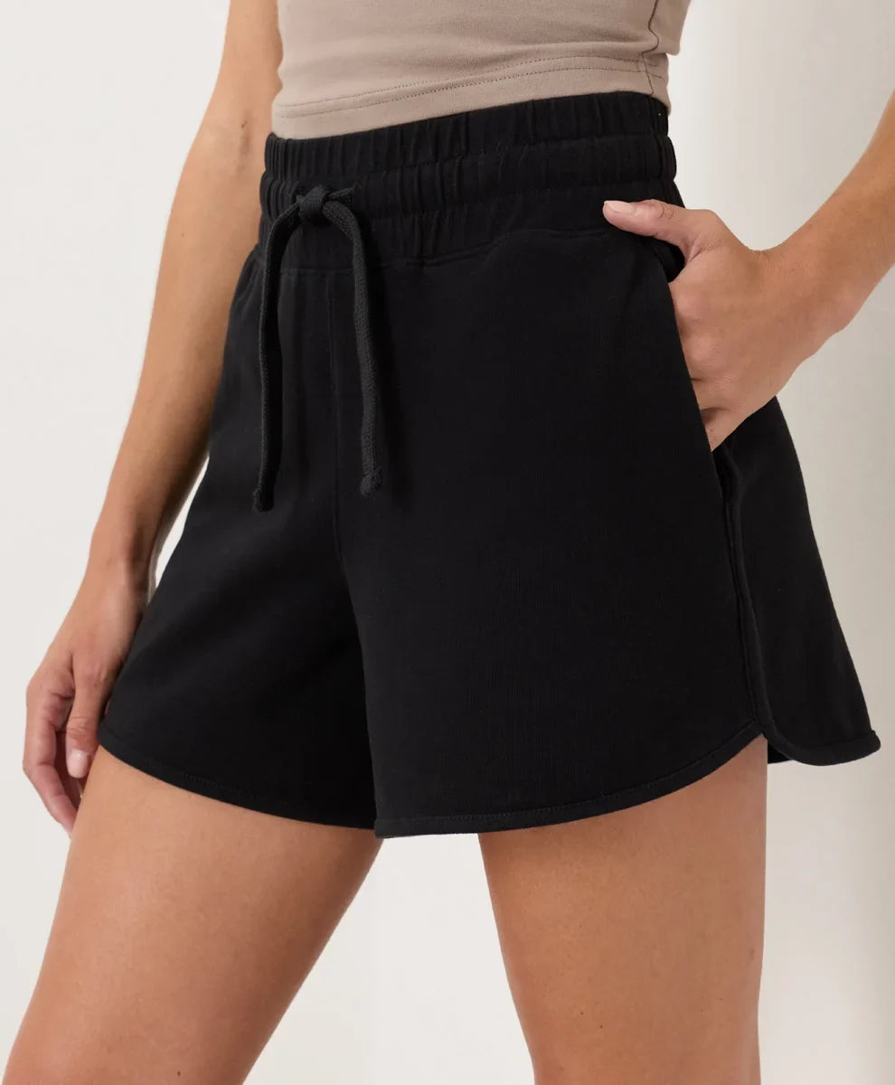clearance cloudknit curved hem short