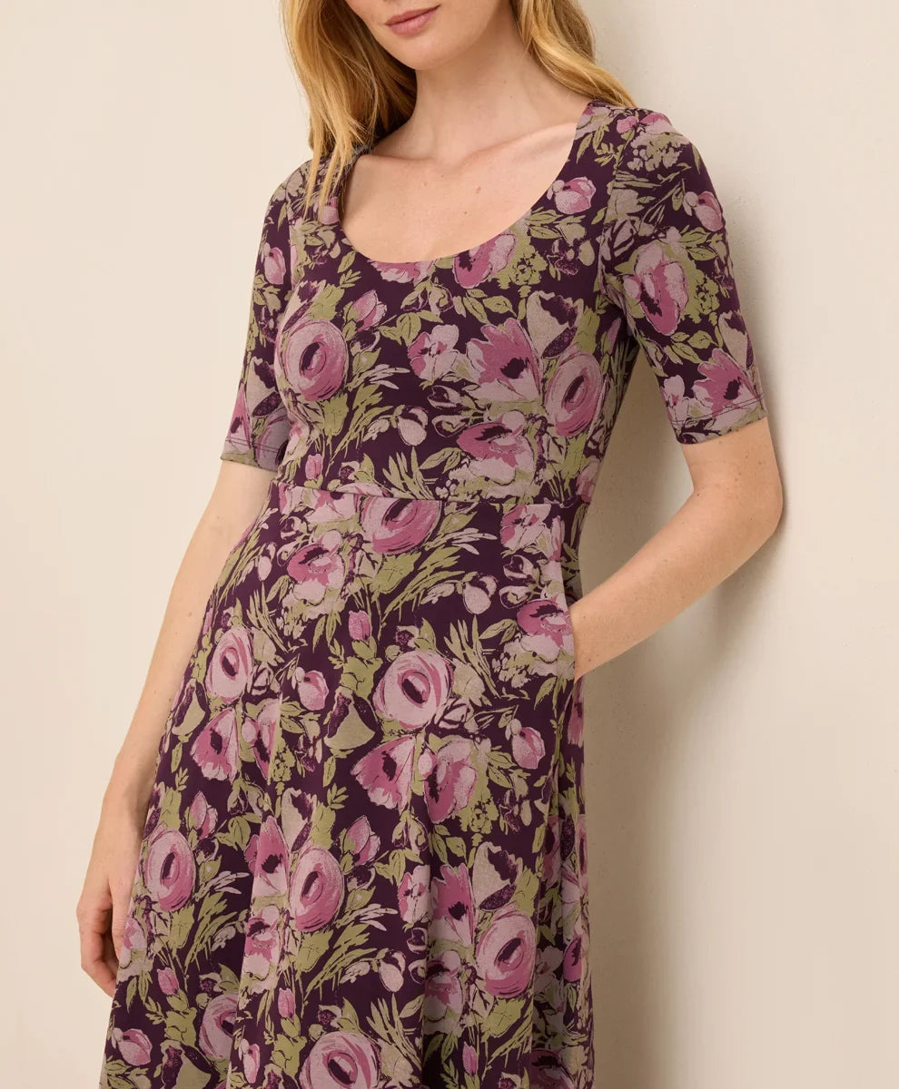 clearance fit & flare signature scoop dress