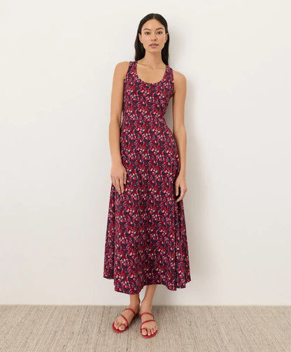 clearance fit & flare open back maxi dress