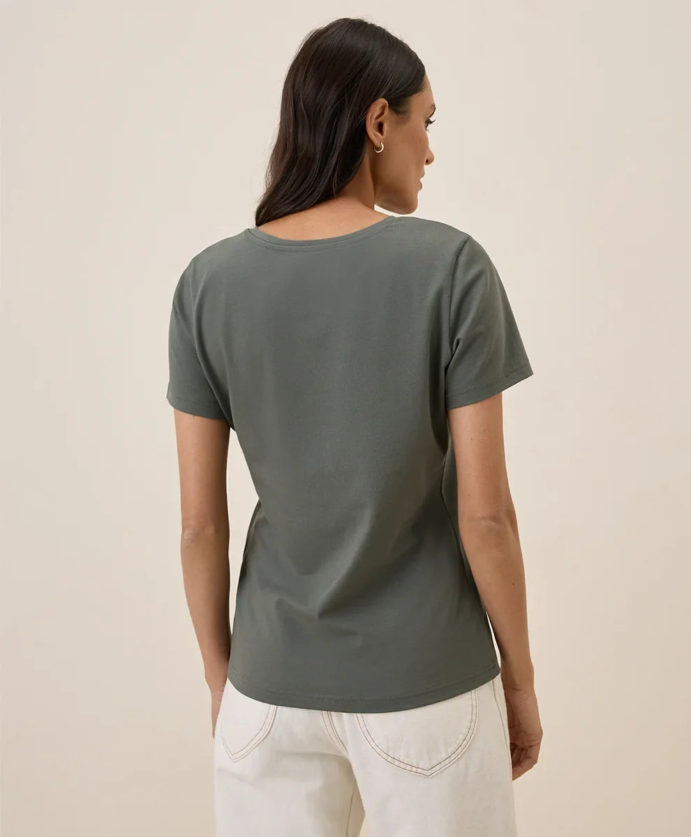 clearance luxe stretch jersey slim tee