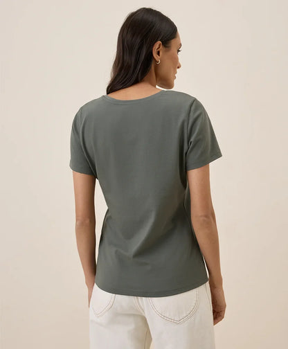 clearance luxe stretch jersey slim tee