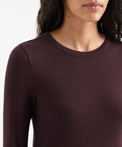 perfect rib crewneck long sleeve tee