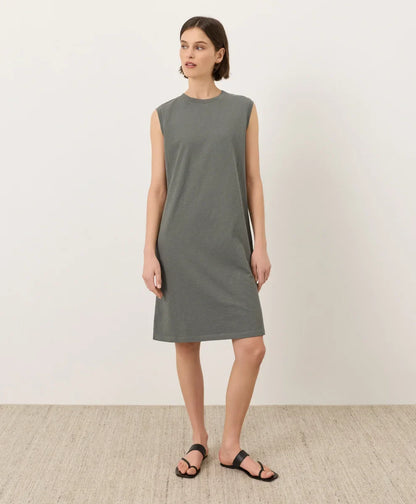 soft-slub essential easy muscle tee dress