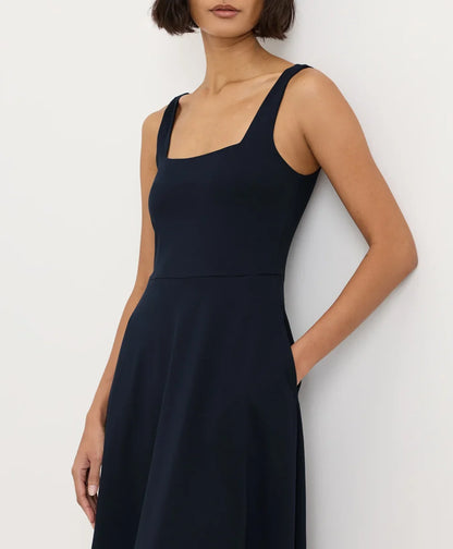 fit & flare square neck dress