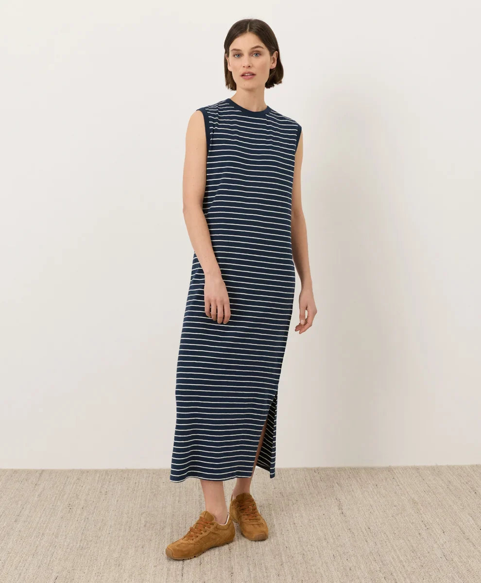 soft-slub essential easy muscle tee maxi dress
