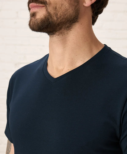 luxe essential slim fit v-neck tee