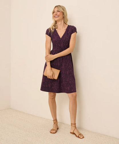 clearance fit & flare crossover dress