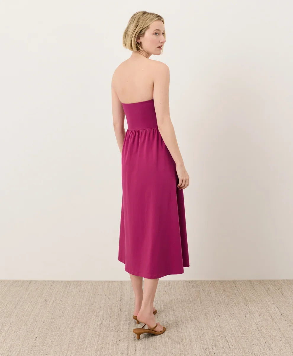 clearance fit & flare strapless dress