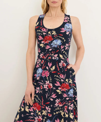 fit & flare open back maxi dress