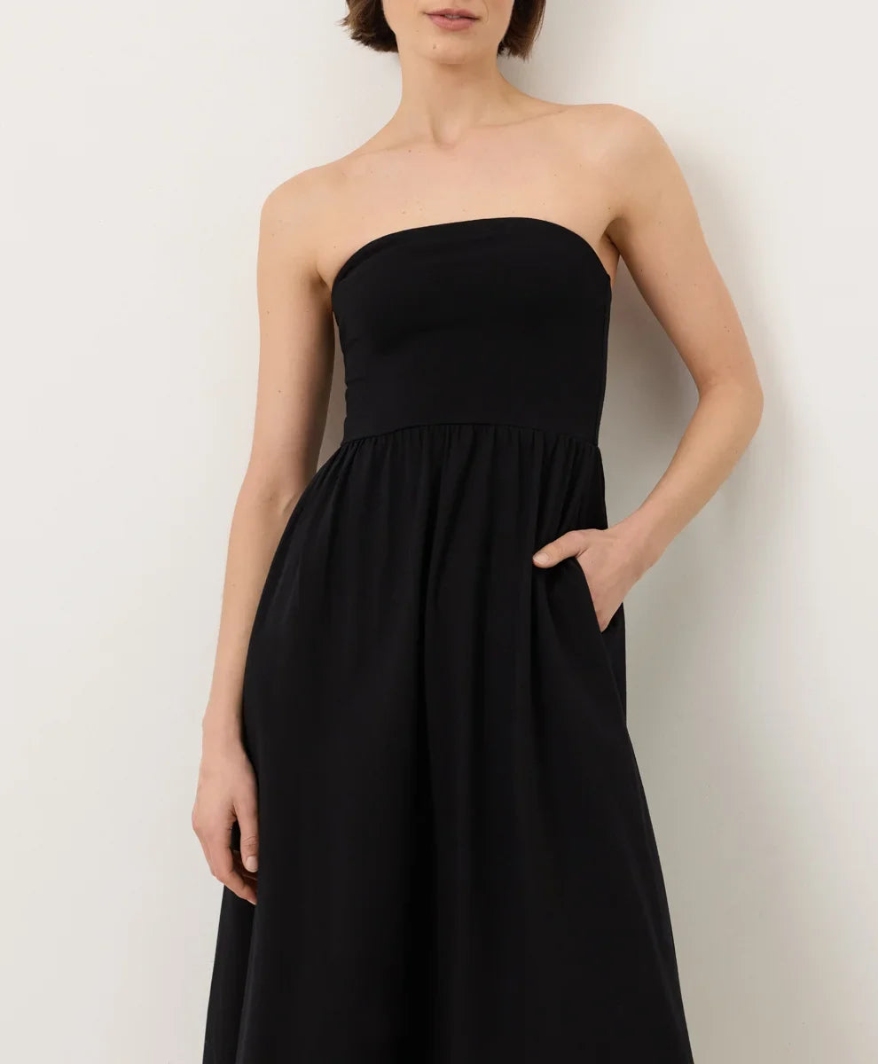 clearance fit & flare strapless dress
