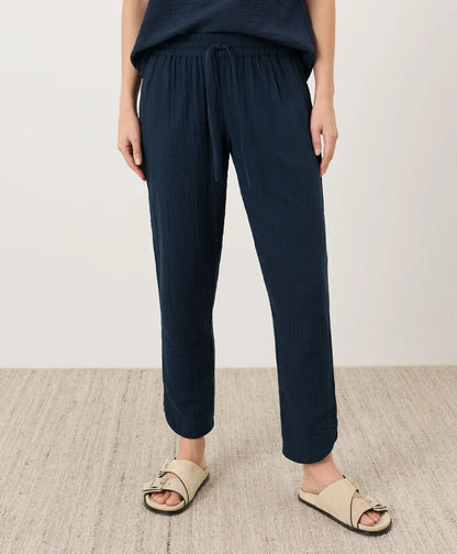 coastal double gauze tapered pull-on pant