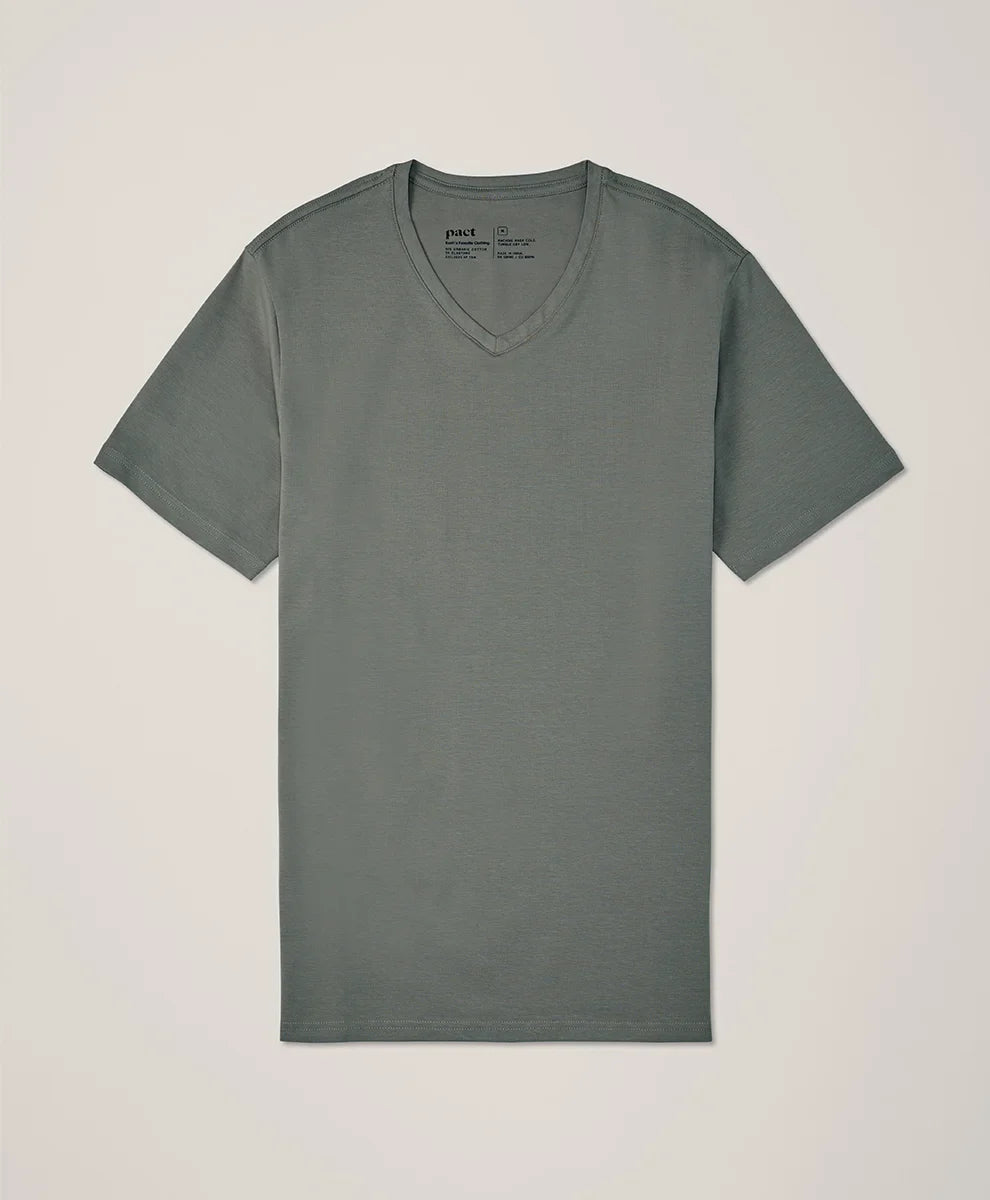 luxe essential slim fit v-neck tee