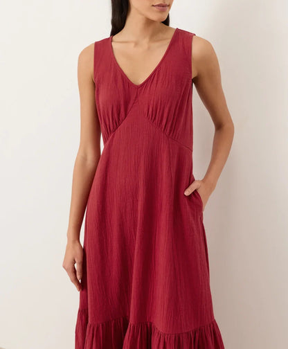 clearance coastal double gauze beach to brunch maxi dress