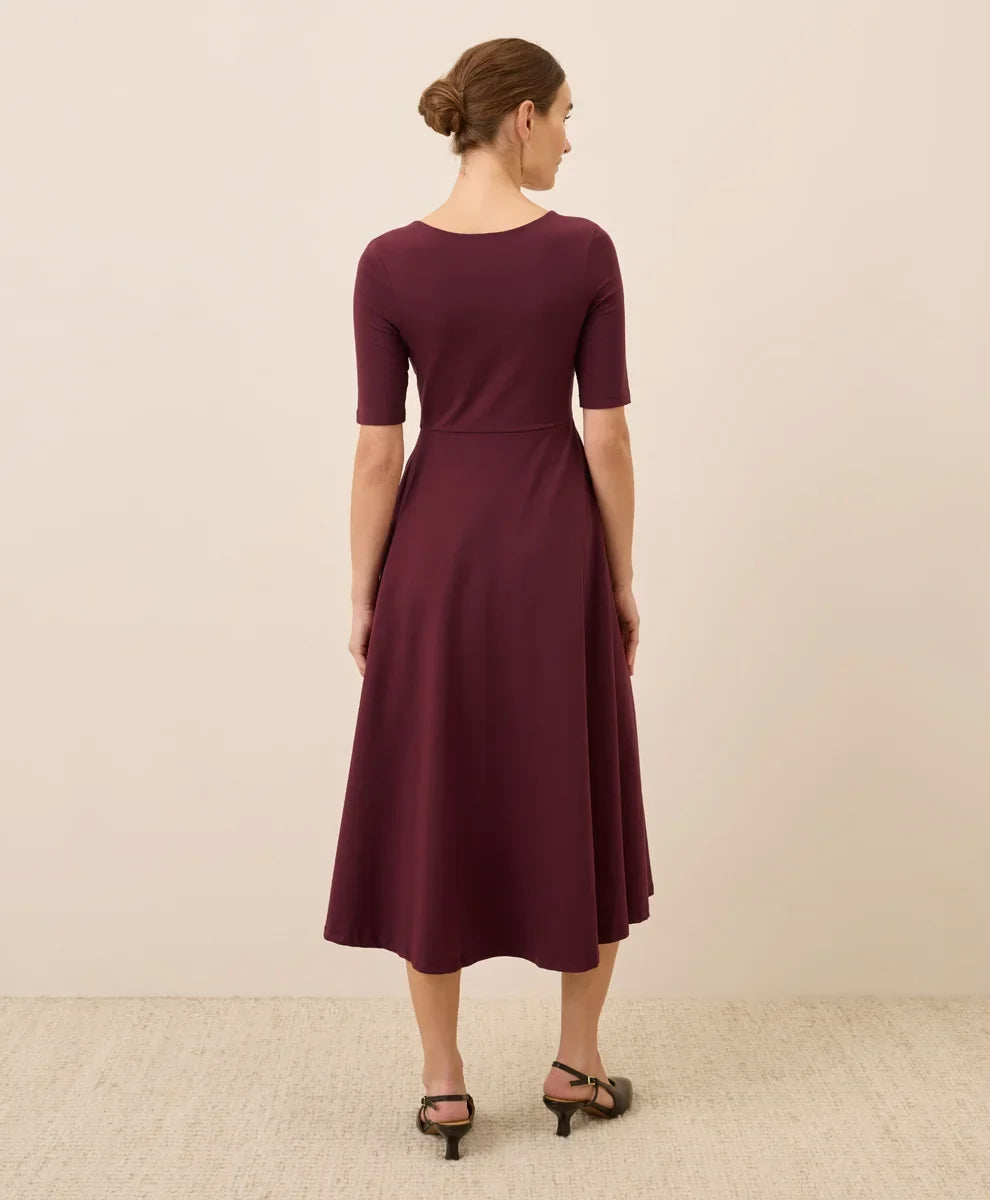 clearance fit & flare signature scoop dress