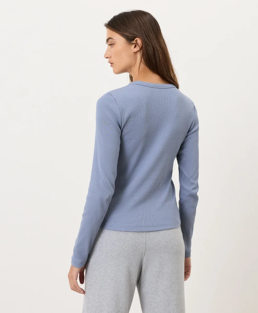 clearance perfect rib crewneck long sleeve tee