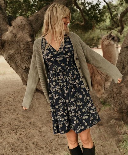 clearance fit & flare crossover dress