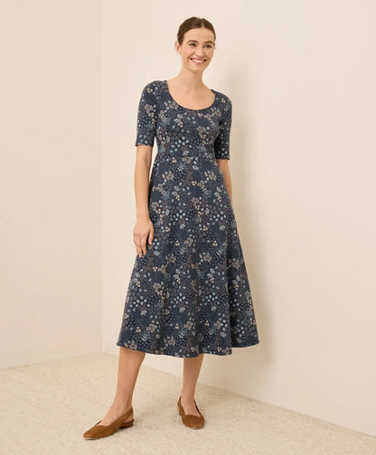 clearance fit & flare signature scoop dress