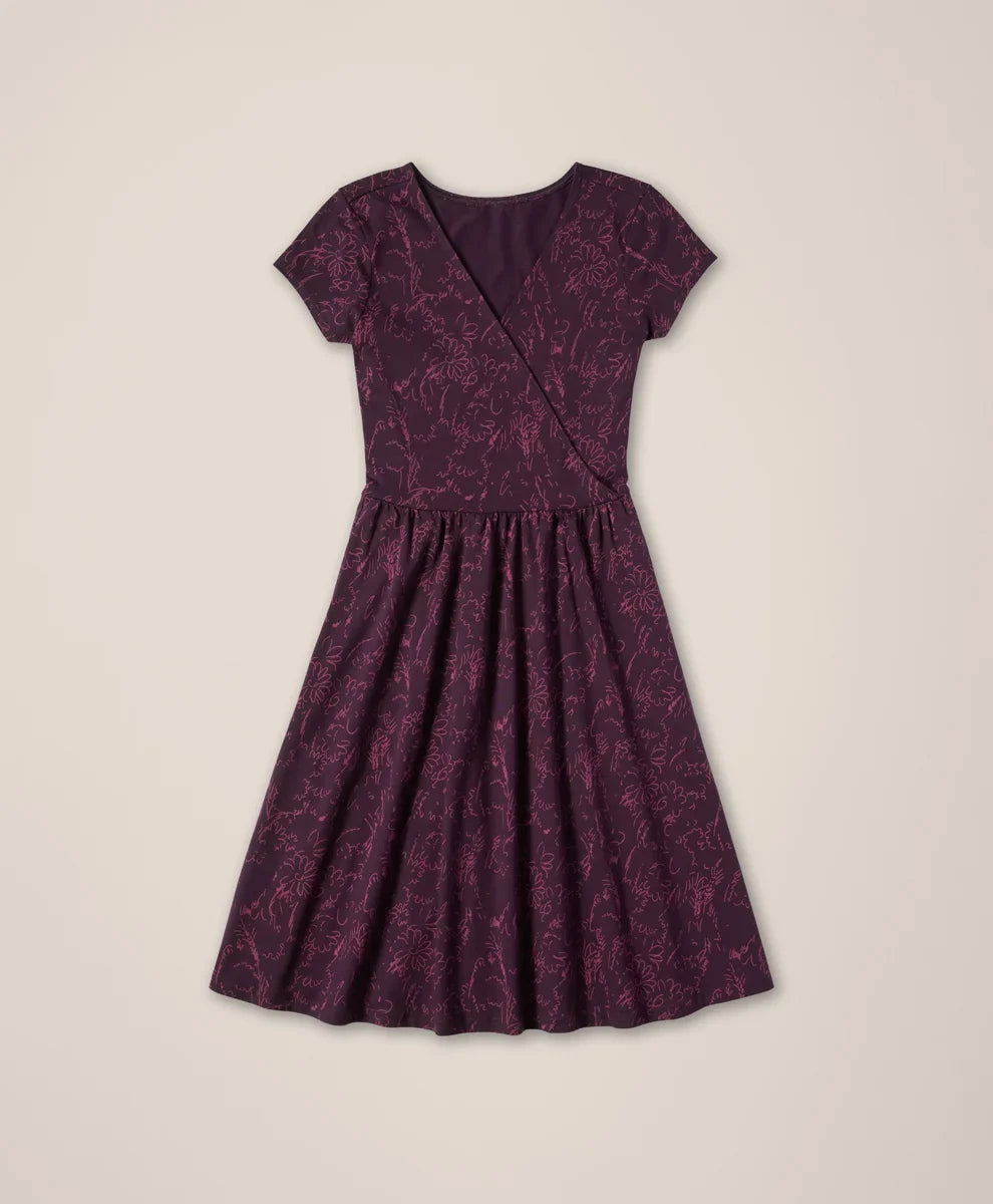 clearance fit & flare crossover dress