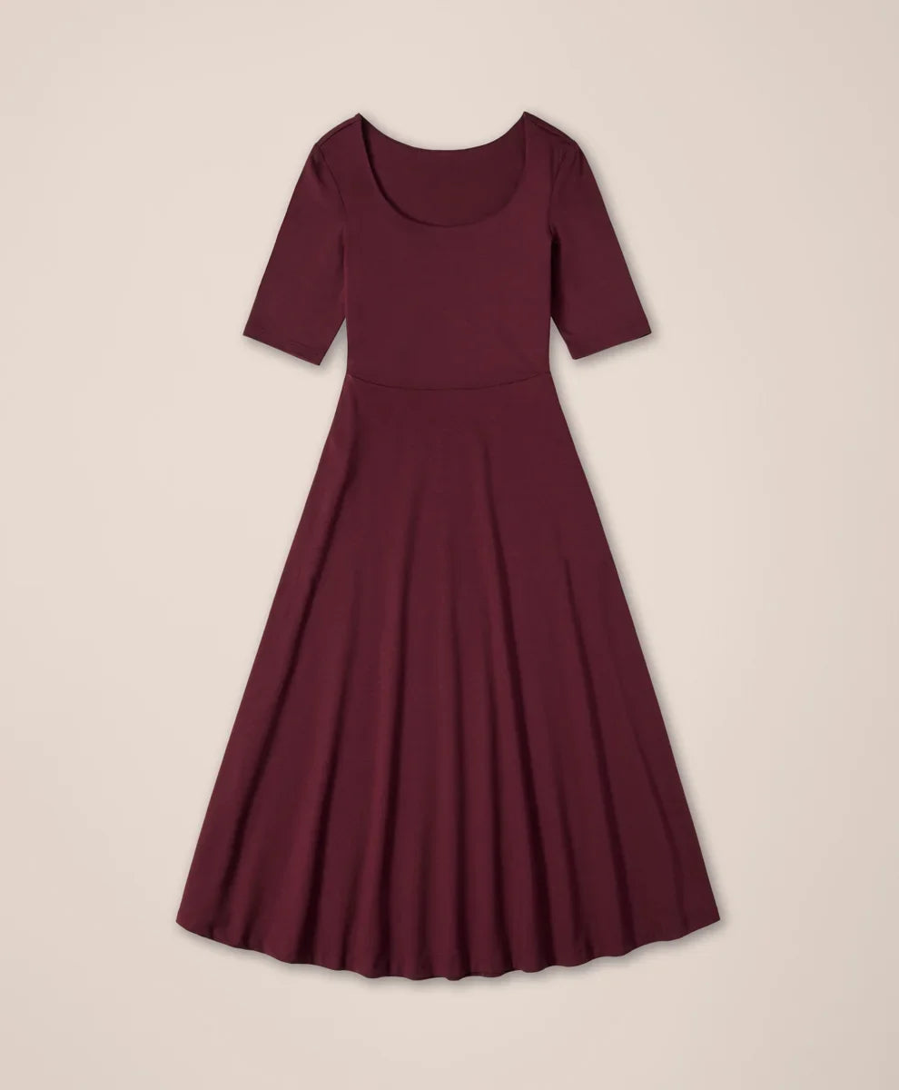 clearance fit & flare signature scoop dress