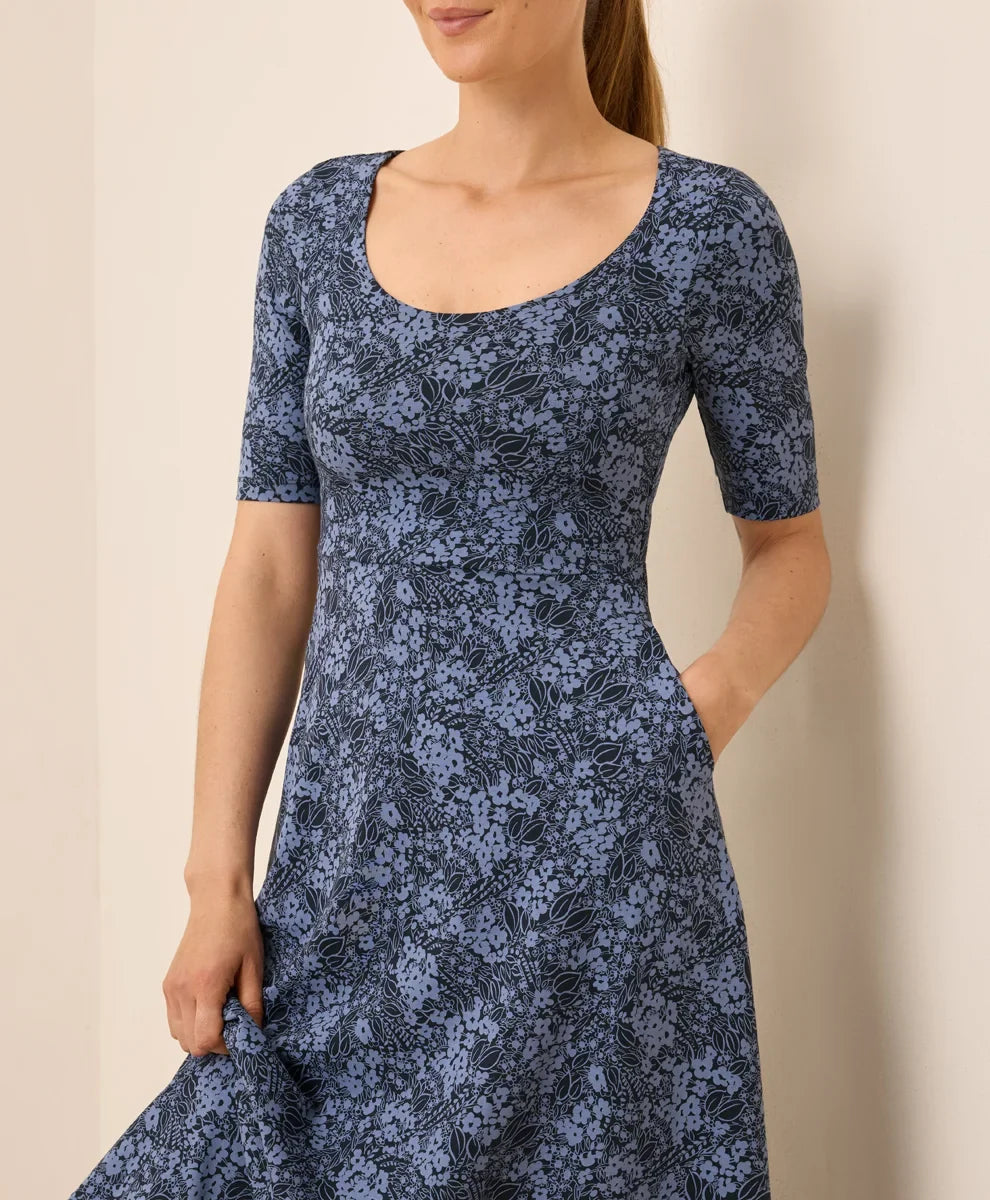 clearance fit & flare signature scoop dress