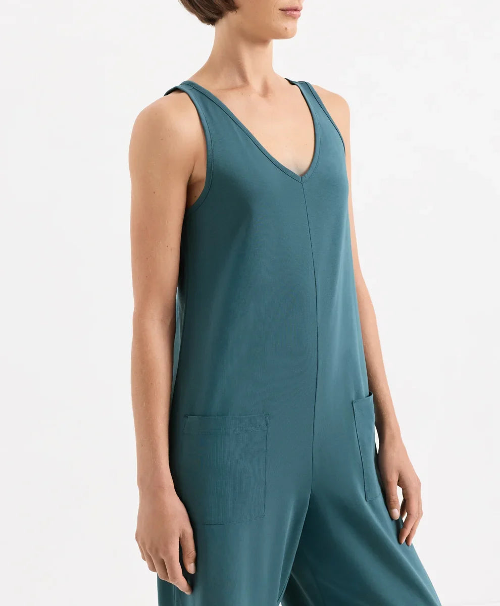 cool stretch cropped jumpsuit