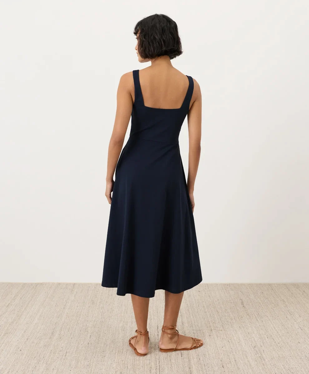 fit & flare square neck dress