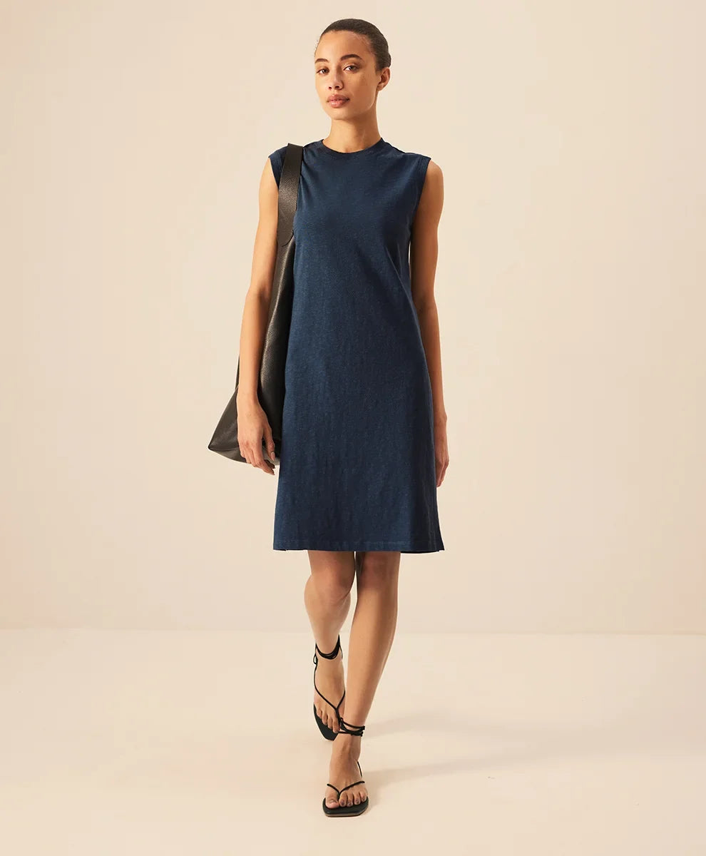 soft-slub essential easy muscle tee dress