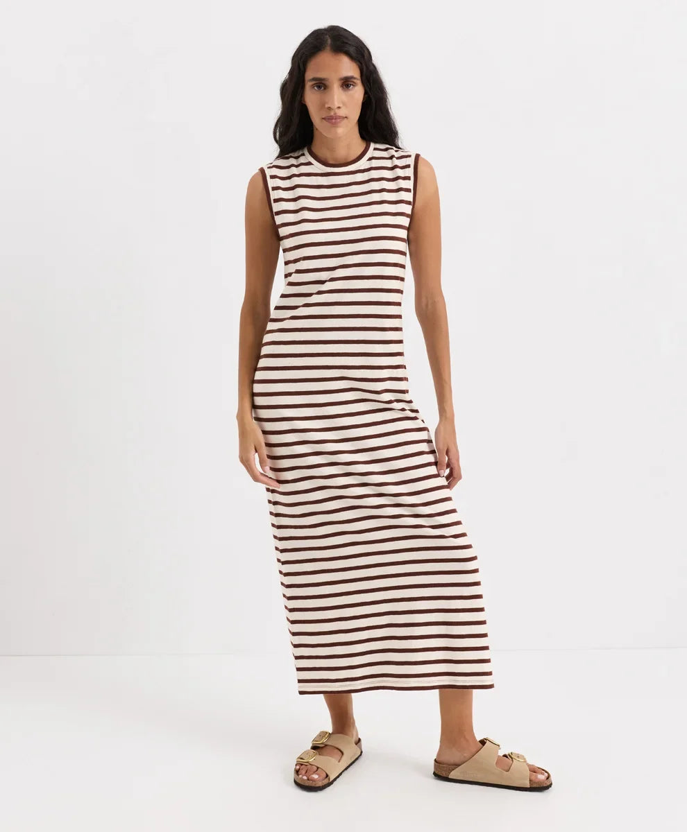 soft-slub essential easy muscle tee maxi dress