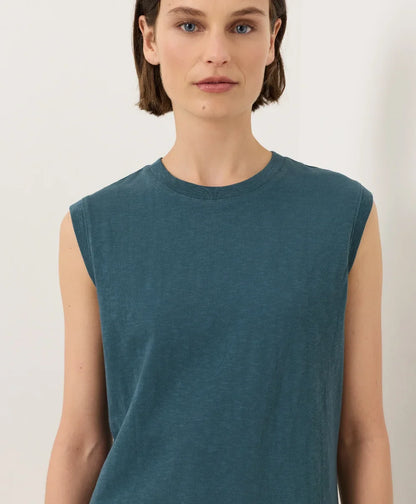 soft-slub essential easy muscle tee dress