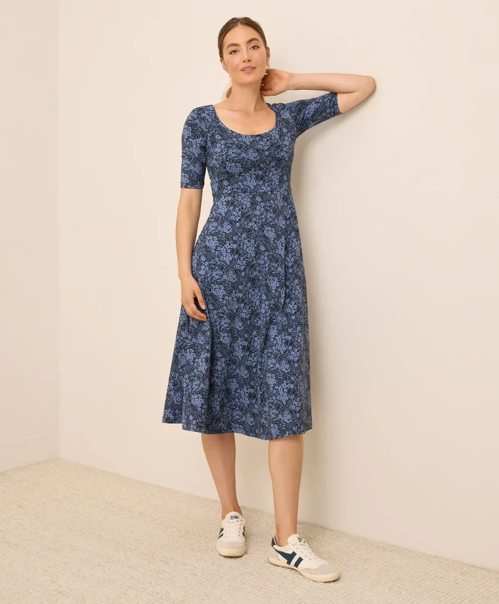 clearance fit & flare signature scoop dress