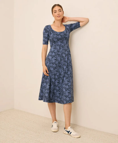 clearance fit & flare signature scoop dress