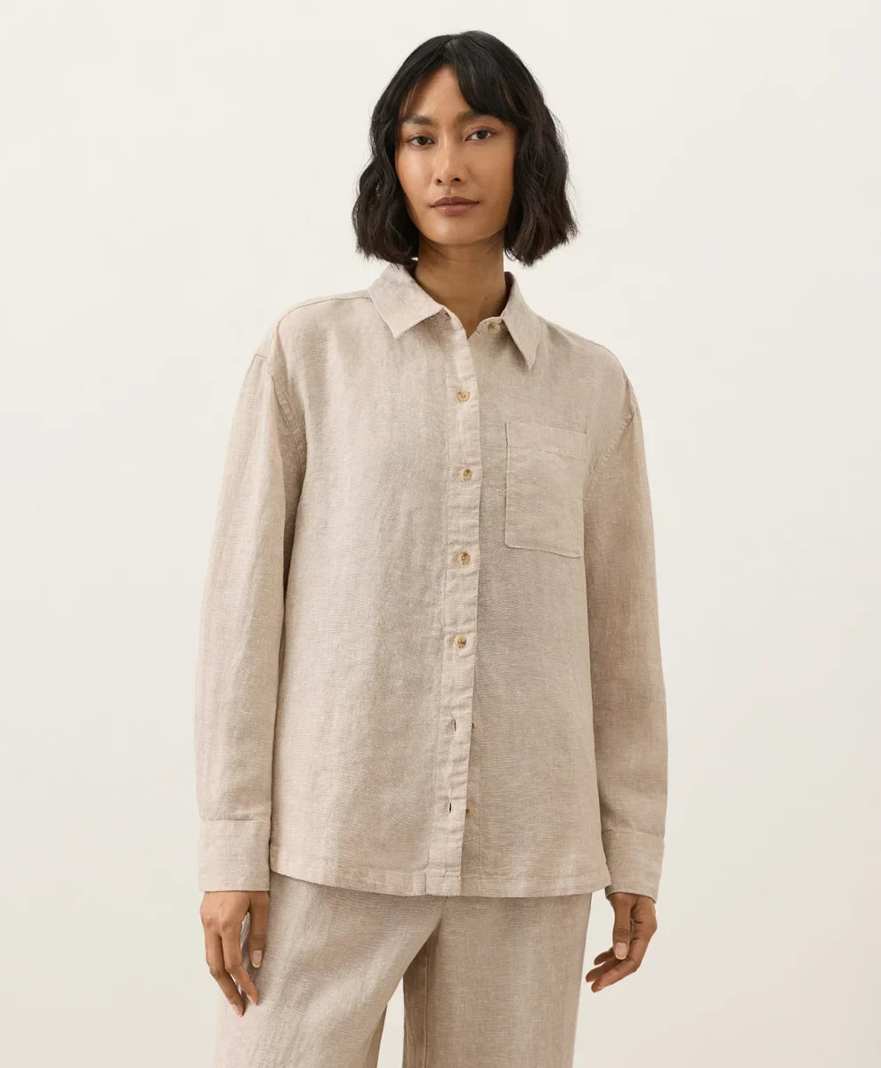clearance linen relaxed shirt