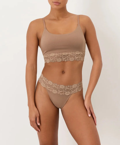 lace waist thong