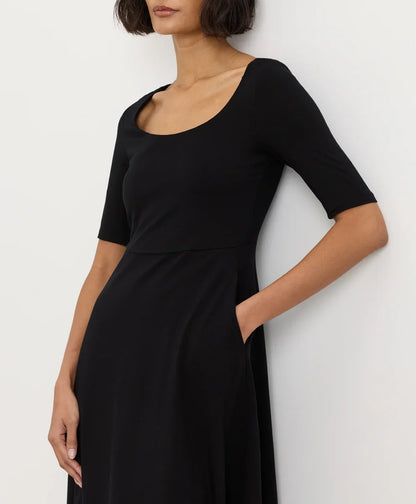 clearance fit & flare signature scoop dress