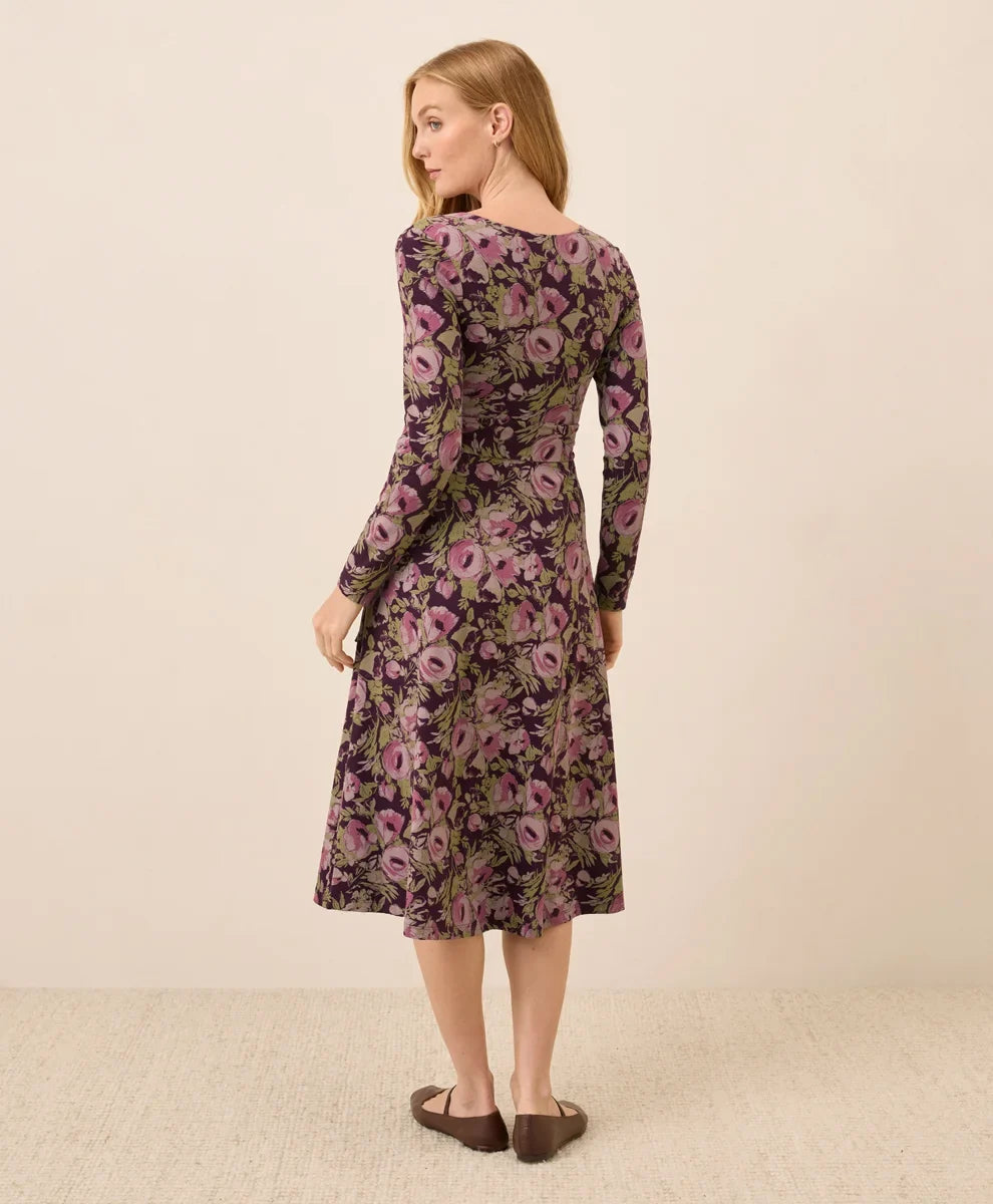 clearance fit & flare wrap dress