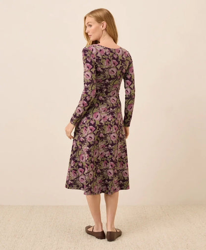 clearance fit & flare wrap dress