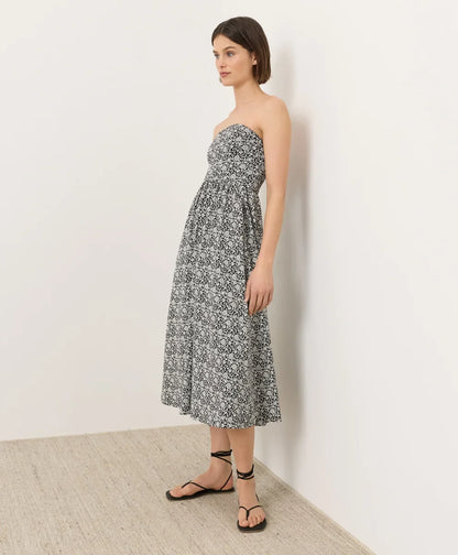 clearance fit & flare strapless dress