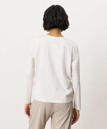 clearance luxe essential crewneck long sleeve tee