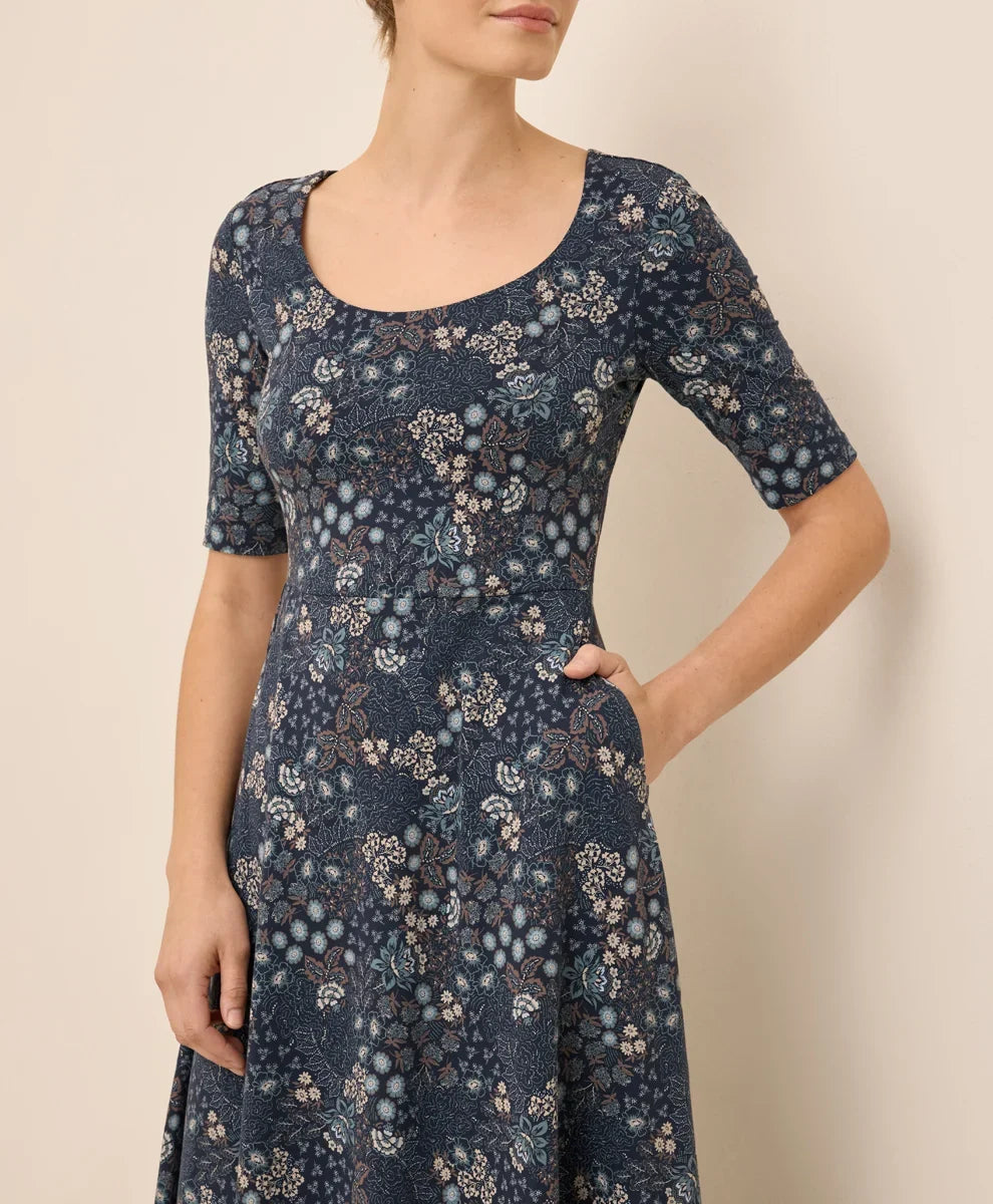 clearance fit & flare signature scoop dress