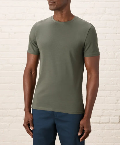 luxe essential slim fit crewneck tee
