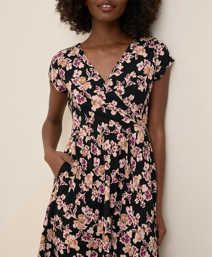 clearance fit & flare crossover dress