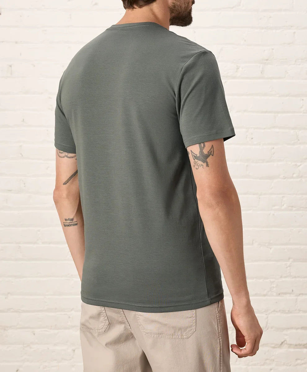 luxe essential slim fit v-neck tee