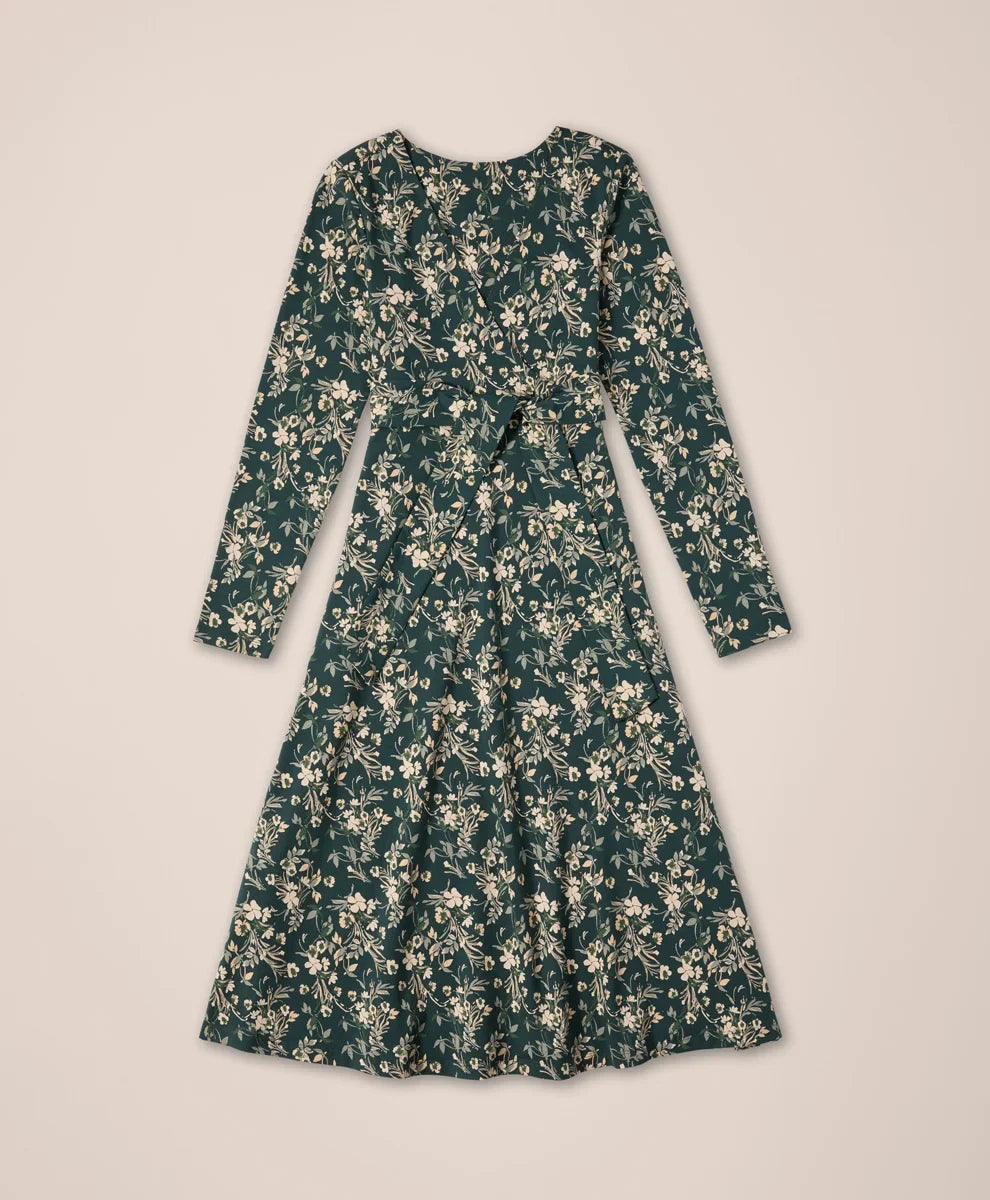 clearance fit & flare wrap dress