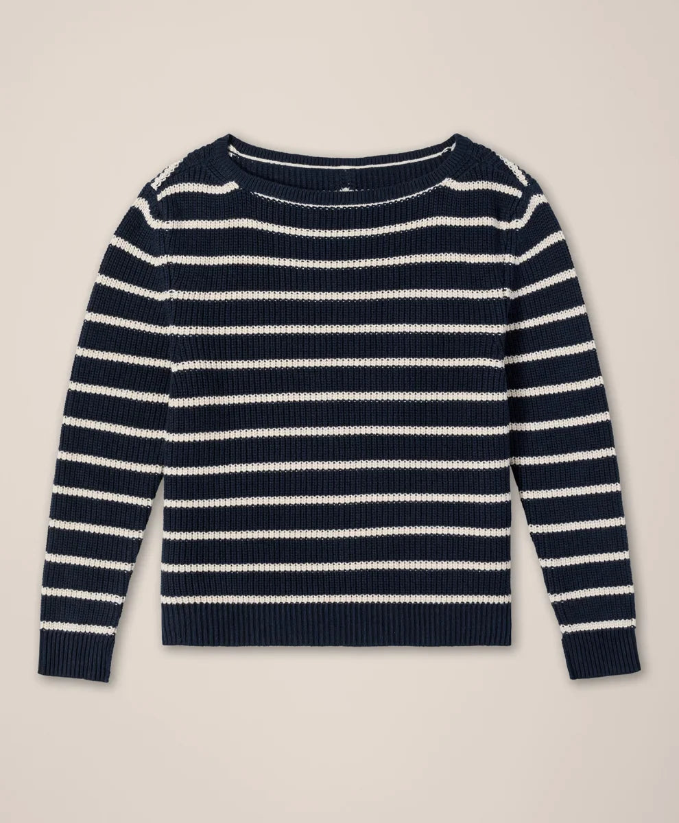 clearance luxe knit boatneck sweater