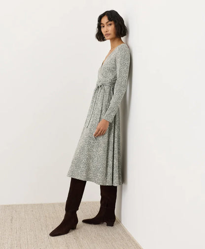 clearance fit & flare wrap dress