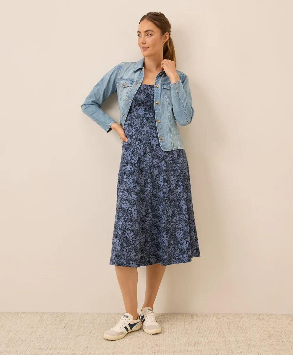 clearance fit & flare signature scoop dress