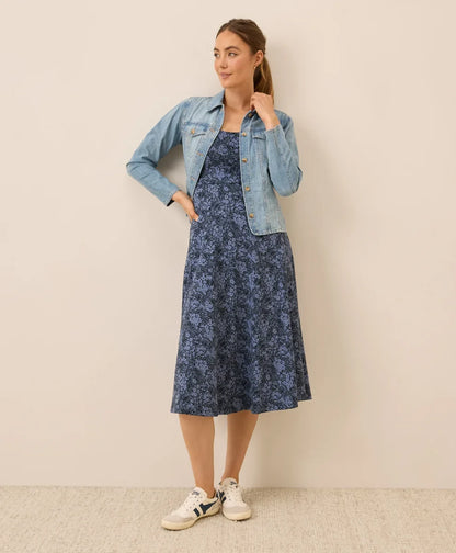 clearance fit & flare signature scoop dress