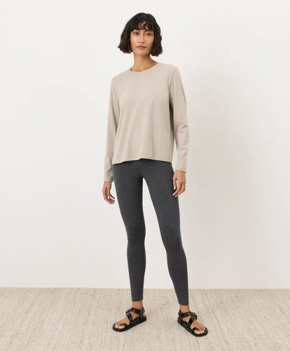 luxe essential crewneck long sleeve tee